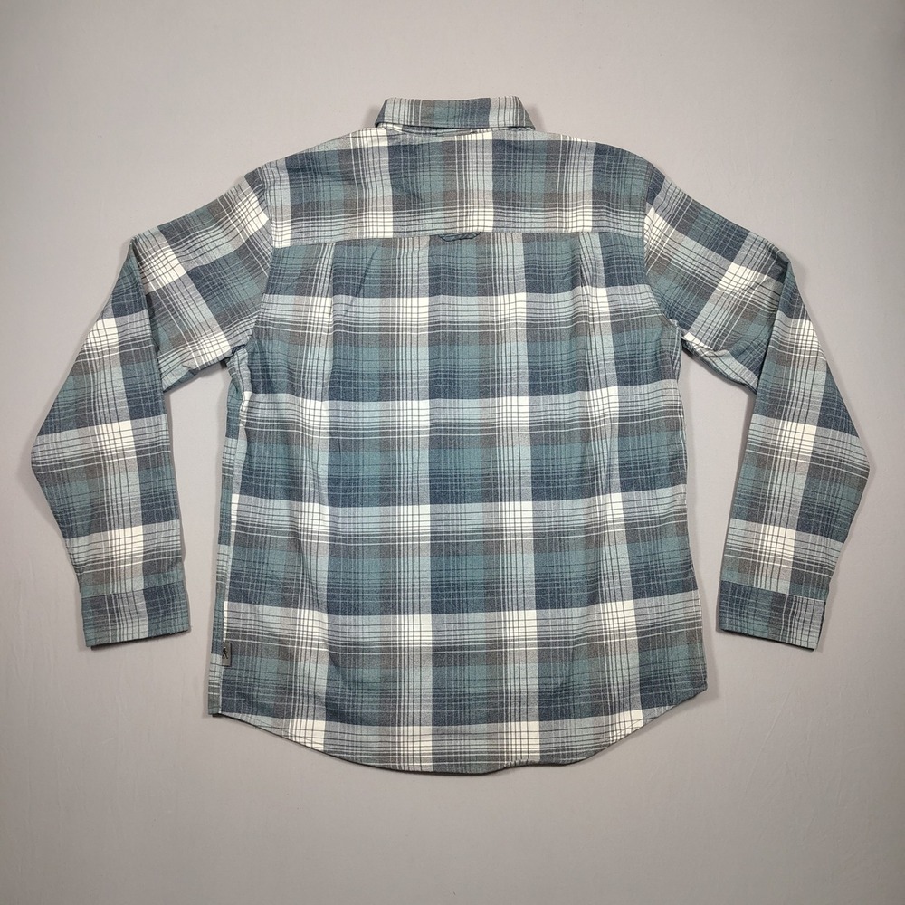 Royal Robbins Flannel Shirt Mens L Blue Plaid Button Down Synthetic Blend 42195 - Picture 2 of 10
